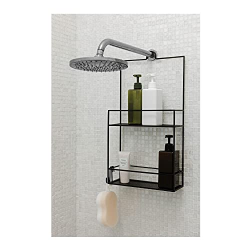 Umbra Cubiko Shower Caddy (Black) With Two Large Shelves And Mounting Clip (2-Pack) #TOP1