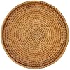Canasta de Servir de Ratán Tejido a Mano 8.66 pulgadas - Plato Redondo para Frutas, Bocadillos, Aperitivos, Pan, Desayuno, Barbacoas, Fiestas - Bandeja Decorativa para Sala, Cocina, Decoración de Comedor (Pequeña) 2