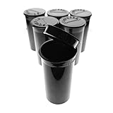 50 Pack of Black 13 Dram Pop Top Bottle Rx Vial Medical Grade Pill Box Herb Container