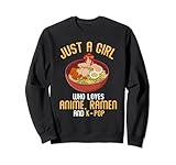 kawaii solo una ragazza che ama anime ramen e k-pop anime felpa