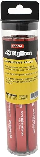 Miniatura 5 de Big Horn 19854 - Lápiz de carpintero de 7 pulgadas de largo x 9/16 pulgadas de ancho, paquete de 12 unidades