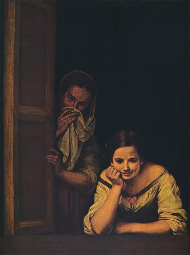 Toile Murale Deux Femmes à la Fenêtre Murillo 60x90cm