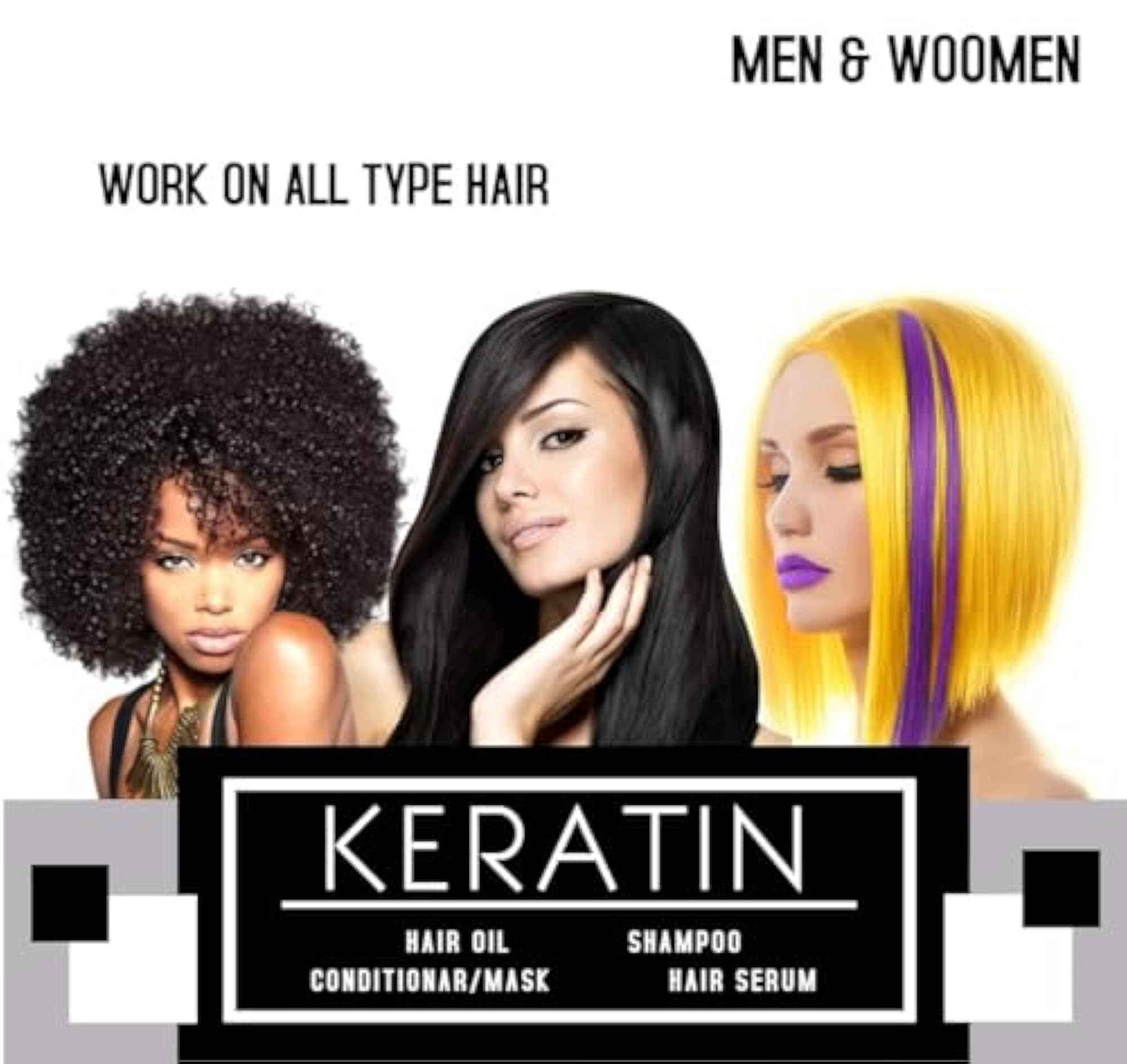 Professional Keratin Hair Mask for Growth & Control