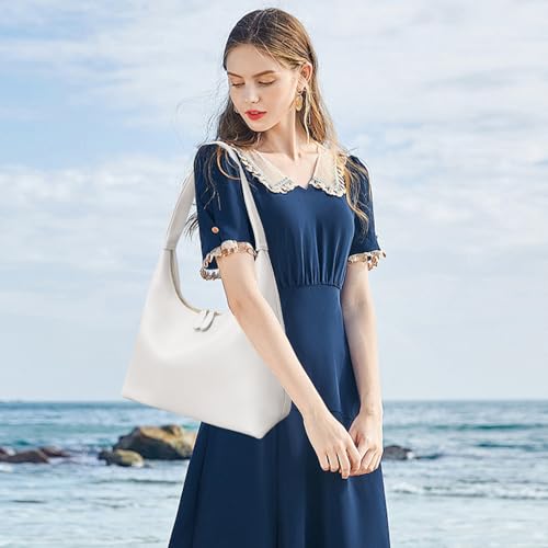 Leather Hobo Bag Small Shoulder Purses for Women Slouchy Tote Handbag Vegan Leather Crescent Bag2