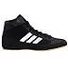 adidas HVC 2 Youth Laced Wrestling Shoes - Black/White/Grey - 4