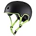 TurboSke Skateboard Helmet, BMX Helmet, Multi-Sport Helmet, Bike Helmet for Youth, Men, Women (Black&Green, L/XL)