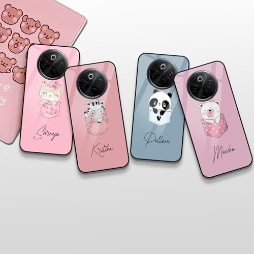 Image of COLORflow Back Cover Compatible with Vivo T4 5G / Y300 Pro 5G / iQOO Z10 5G | Cute Pocket Cartoons Color Customized | Shockproof TPU Bumper with Camera Protection Back Cover