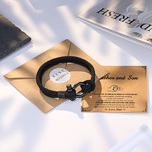 Pinkdodo To My Son Bracelet Gifts From Dad, Father Son Gifts, Dad Daday And Son Gifts, Easter Confirmation Birthday Graduation Gifts For Son Teenage Teen Boys #TOP3