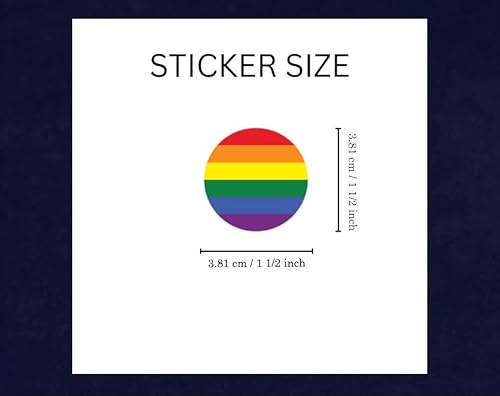 250 Round Rainbow Flag Stickers For Gay Pride, Lgbtq Awareness, Events, Rainbow Flag Round Shaped Stickers - Great For Fundraising Events And Marches (1 Roll - 500 Stickers) #TOP1