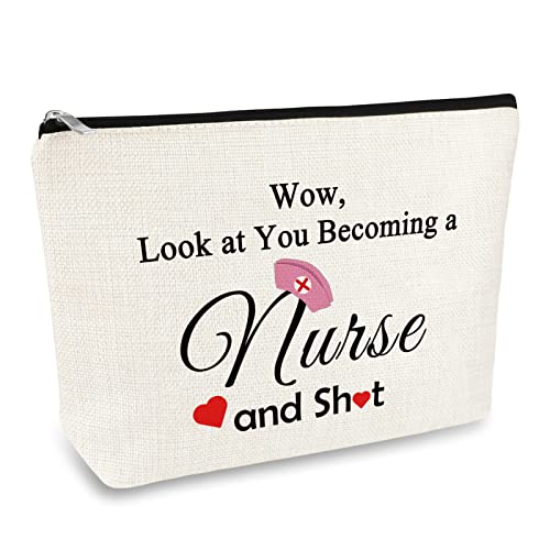 Nurse Practitioner Gift Makeup Bag Funny Nurse Gift Nursing Student Gifts Nursing School Graduation Gifts Travel Cosmetic Bag New Nurses Registered Nurse Gifts Future Nurse Christmas Nurses Week Gift