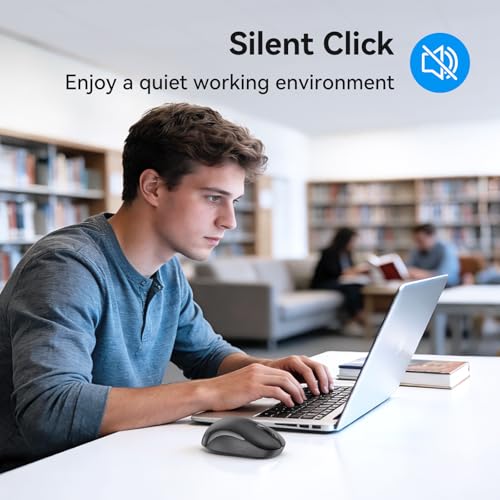 Image of TECKNET 2.4GHz White Wireless Mouse,Suitable for Small to Medium Hands | Laptop Mouse 3 Adjustable DPI Office Cordless USB Mice with Receiver,Compact & Easy to Carry Quiet Clicking