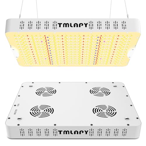 E4000 LED Grow Light, Full Spectrum for Indoor Plants, Daisy Chain, 3x4 Grow Tent, Built-in Silent Fan (320W Actual Power)