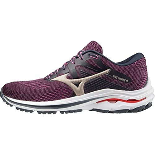 Mizuno Wave Inspire 17, Zapatillas para Correr Mujer, Indiai/Pgold/Ignitionred, 44.5 EU