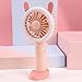 Przenośny fan ręczny, osobisty fan USB z bazą, ładowany mały mały fan z światłem LED, składany mini fan do podróży, na zewnątrz, piesze wycieczki, biwakowanie,Pink 4