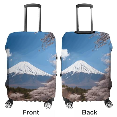 Mt. Fuji In Early Spring Luggage Cover Dustproof Suitcase Cover Elastic Washable Travel Luggage Protector Suitcase Protector Stretch Baggage Protector for 19-32 Inch Luggage S3