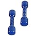 Veemoon 2Pcs Bleu Enfants en Plastique Haltère Hochet Jouet Mini Gym en Plastique Haltères Jouet