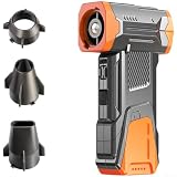 Hochgeschwindigkeits-130.000 U/min Turbo-Ventilator mit LED, tragbarer, wiederaufladbarer Luft-Staubwedel, Vakuum-Gebläse für Camping, Outdoor, 4 Modi, USB-C-Ladung (orange)