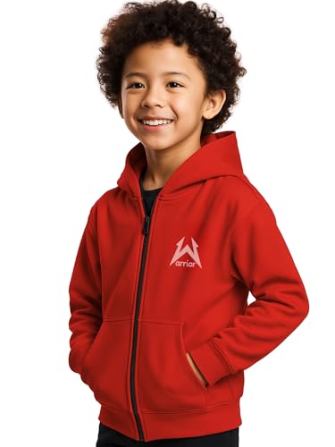 Image of 3Colours RGB Rich Cotton Full Sleeves Zipper Jacket with Hoodies for Unisex Kids-WARRIER