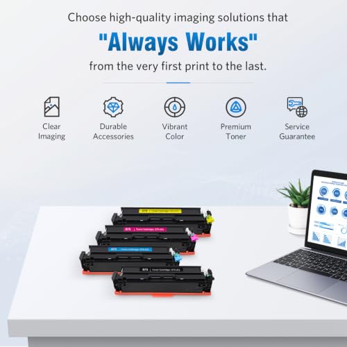 Image of 075 Toner Cartridge Set Compatible for Canon MF665CDW MF662Cdw LBP646Cdw | Replacement for Canon 075 Toner Cartridge Set Color imageclass MF665Cdw MF662Cdw MF663Cdw LBP646Cdw LBP647Cdw Printer 4 Pack