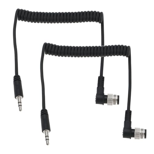 eMagTech Cable Disparador de Cámara de 2 Piezas de 3,5 Mm A N1 Compatible con MC-30 Compatible con Nikon Z8 Z9 D850 D500 D5 D810 D810A D800 D700 D4s D4 D3 D3s Extendido A 80 Cm de Longitud