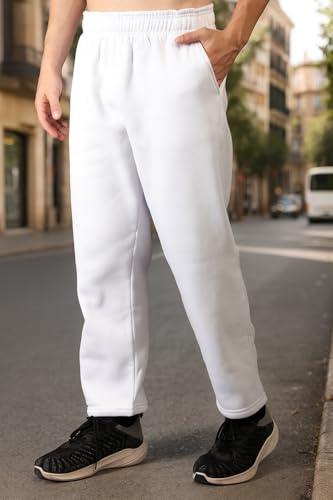 Image of CHKOKKO Men's High Neck Winter Tracksuit Set with Full-Zipper Upper & Elasticated Waist Jogger Pants | Warm Soft Solid Activewear for Gym, Running & Casual Use