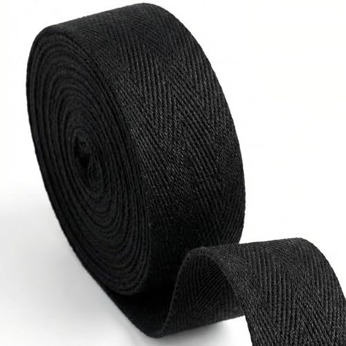Twill Tape Cotton Herringbone Webbing Strapping 5yards Bias Tape, Ribbon, Binding Ideal Strap...