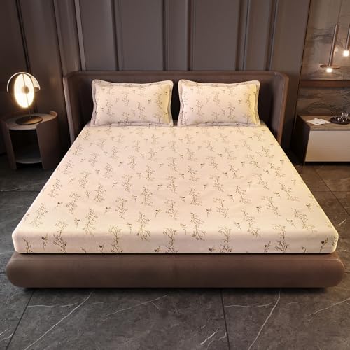 Image of Divine Casa 210 TC Cotton King Bedsheet, Coral Sands, 275x275cm