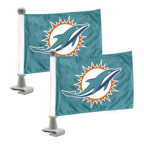 Drapeaux Miami Dolphins Ambassador lot de 2 taille unique pour supporter NFL