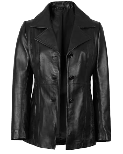 Image of Blingsoul Womens Real Leather Jacket - Asymmetrical Leather Jackets for Women
