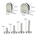 Versatile 2 Piece of Glass clamp Base Fixture, Durable Stainless Steel Structure Tool, Scaffolding Component, Railing handrail Screen
