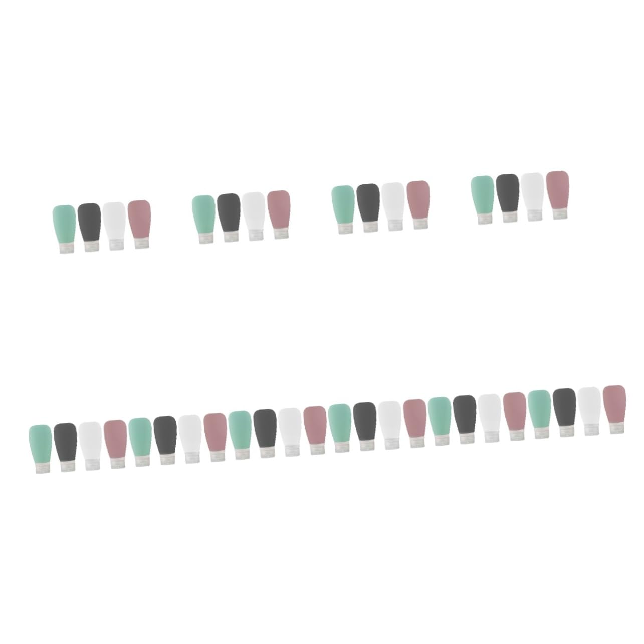 40 Piezas Botella De Gel De Sílice Botellas De Loción De Viaje Contenedores De Viaje Para Liquidos Contenedores De Viaje De Silicona Gel De Tocador Viajar Relleno Páginas Cosmético