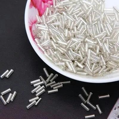 Perles de graines en verre coloré 2x6mm pour fabrication bijoux espaceur couture
