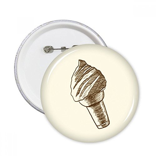 Cônes crème glacée pins ronde marron pour personnaliser un sac à dos d'étudiant ou une veste