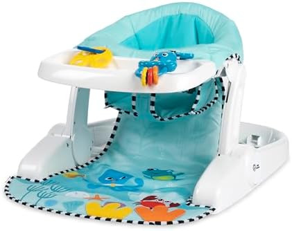 Baby Einstein Unisex Sea of Support 2'si 1 Arada Oturan Yer Koltuğu, Yumuşak Koltuk Pedi, Mağaza Tepsisi ve Sea of Sensory Details, Çok Renkli - Görsel 1