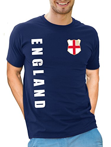 England T-Shirt Wunschname Nummer EM-2021 Trikot Navyblau XL