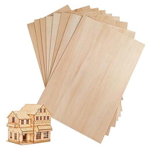 DOULEIN Hojas de Madera de Balsa,8 Pcs Tablero Planchas de Madera para Manualidades Madera contrachapada de Madera de Tilo sin terminar para Manualidades, Pintura