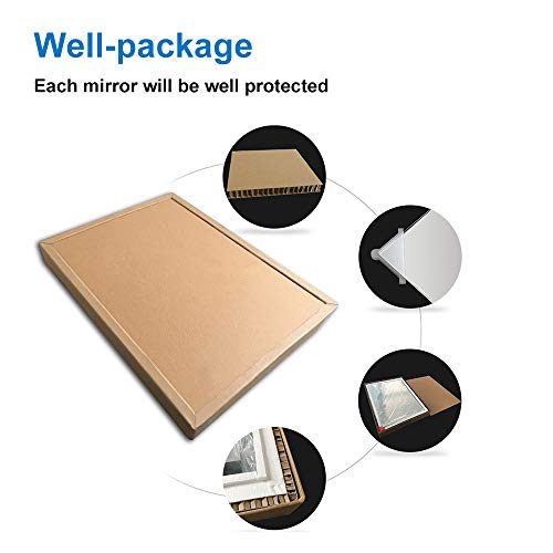 Xinyang 800x600 Rectangular Heated Bathroom Mirror with Touch Lights,Wall Mounted,IP44,Vertical or Horizontal