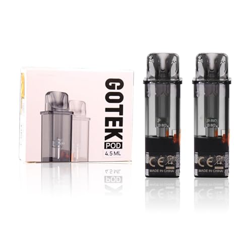 アスパイア Gotek X Pod 4.5ml 交換用 podカートリッジ vape pod 0.8ohm アトマイザーヘッド 電子タバコ リキッドなし ニコチンフリー (2個入り)