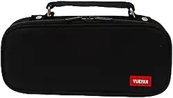 Estojo Multiuso com 2 Divisórias, Alça e Zíper Interno e Externo – Necessaire e Diversos (Preto)