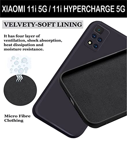 Image of A rtistque Back Cover Case for Xiaomi 11i 5G / 11i HyperCharge 5G with Camera Protection | Shockproof TPU | Stylish Protective Design | Slim Fit | Ultra Matte | Back Cover - Black