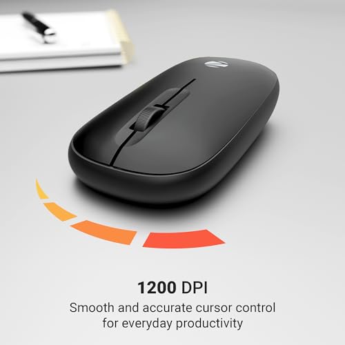 Image of Zebronics Fusion Wireless Mouse, 1200 DPI, Magnetic Swappable Shells, 3 Buttons, USB Nano Receiver, Lightweight, Power Saving Mode, High Precision