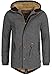 Produktbild Indicode Herren Barge Winterjacke m. Kapuze & Teddyfutter | Winterparka Herrenjacke Parka Dk Grey L