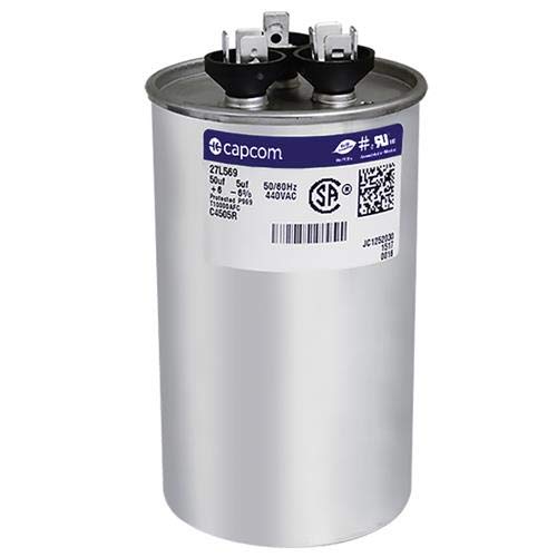 50 + 5 uf MFD 440 VAC Replacement Round Run Capacitor # C4505R 27L569 - Thumbnail 2