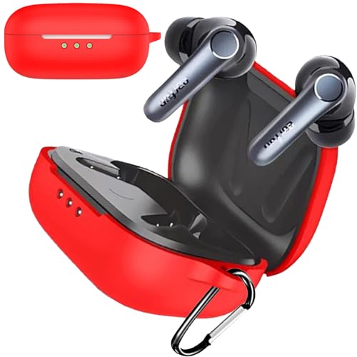 CIOODDW 可兼容 earfun air pro 4 ケース【CIOODDW】対応 earfun air pro 4 液状シリコン ケース全面保護 充電 LEDライトが見える 耐衝撃 軽量 キズ防止 キーホルダー付き イヤーファンエアプロ4 カバー(レ