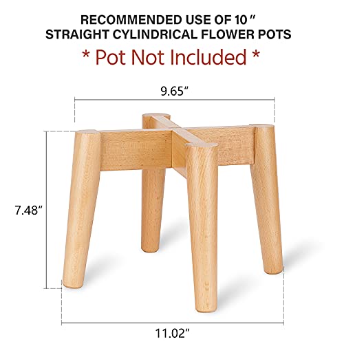 Mkono Plant Stand Mid-Century Modern Plant Stand Indoor (Plant And Pot Not Included) Flower Pot Holder Home Decor, Natural #TOP4