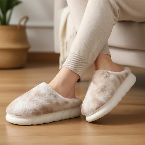 Image of VRITRAZ Women's Comfort Slip On Closed Toe Warm Winter with Cute Design print House Clog Indoor Slipper