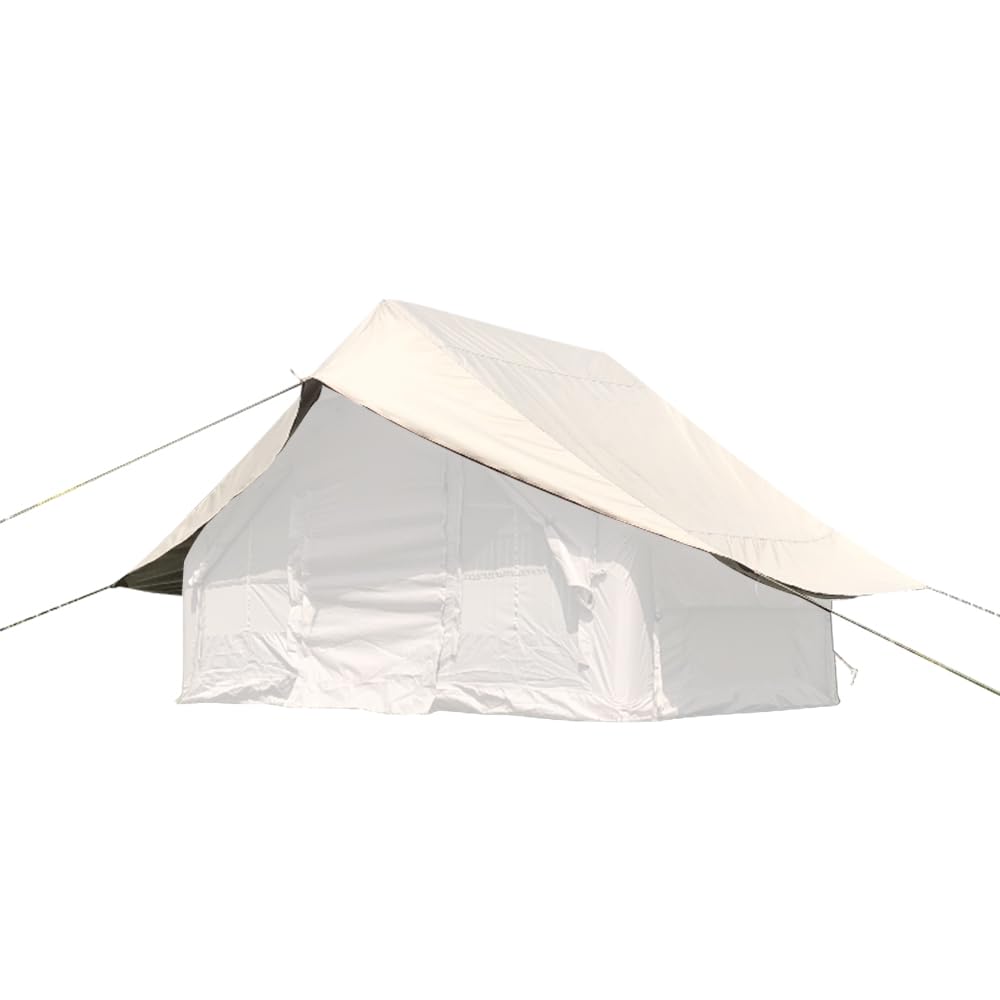 TentHome Aufblasbare Zelte Zubehör Familienzelt Stehhöhe Markise Überdachung Wasserdicht Sonnensegel Zelt Regenschutz Regendach Dachschutz für Outdoor Camping, Beige S Sport & Freizeit