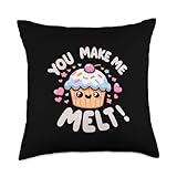 You Make Me Melt Ice Cream Dessert Summer Throw Pillow