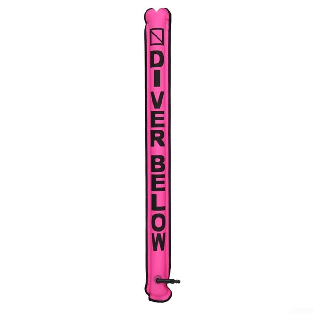Inflatable SMB Marker Buoy for Scuba Diving with Signal Tube Designed for Enhanced Safety (Pink)