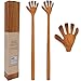 FOREVER 1 – Wooden Back Scratcher Stand Out Teak Wood, So Real Large Hand for Adults Men Women, Long Handle Claw for Scratching Hard to Reach Itching Point, 2 Pieces, 16